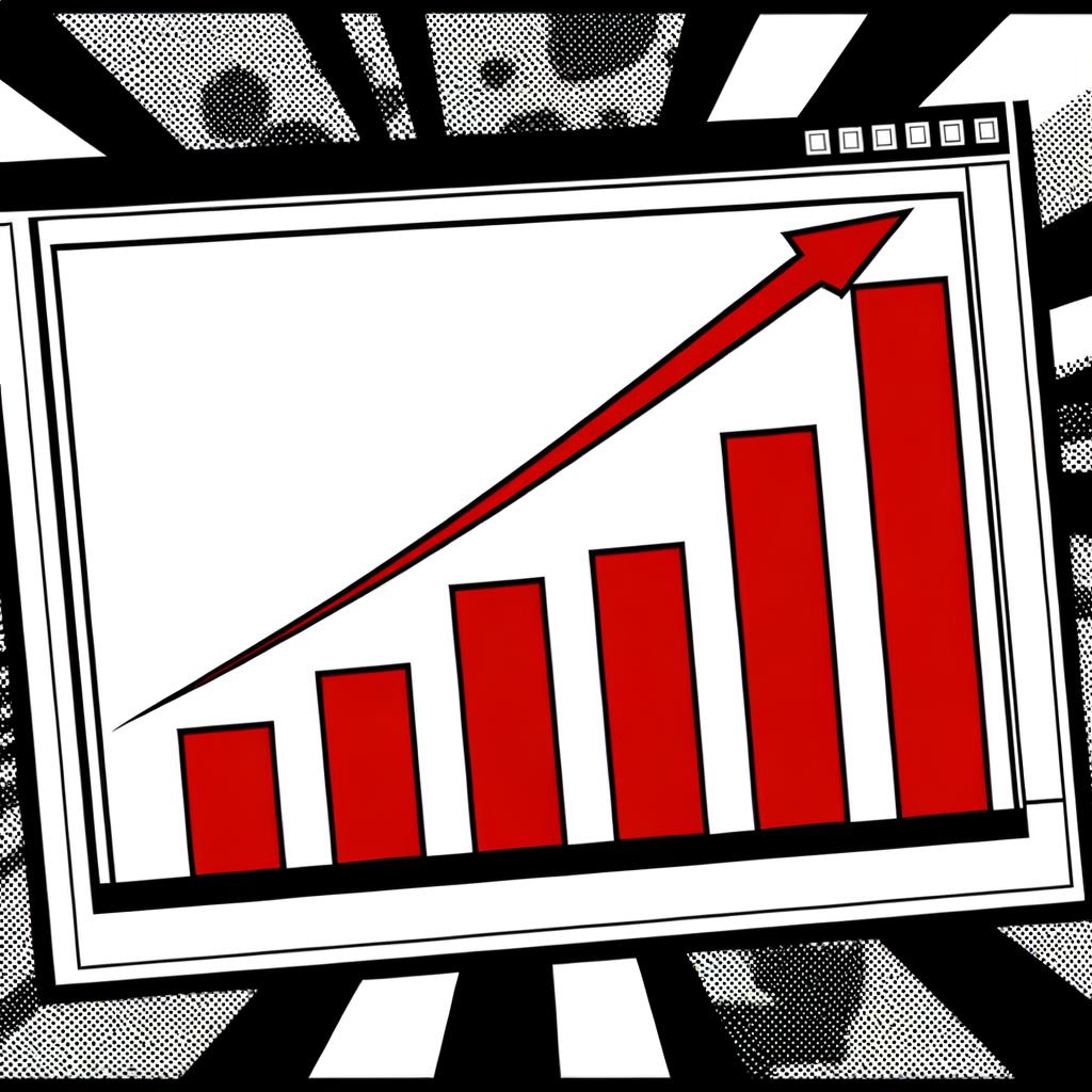 Rising graph image depicting good strategic decision making